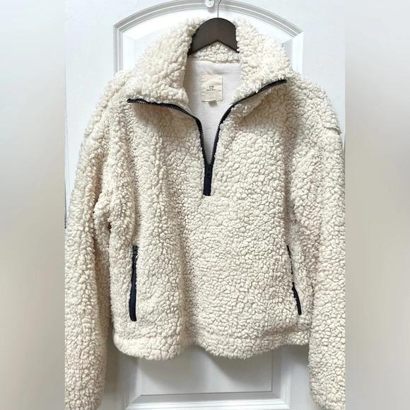 Thread & Supply 1/4 Zip Faux Sherpa Pullover - Picture 1 of 5